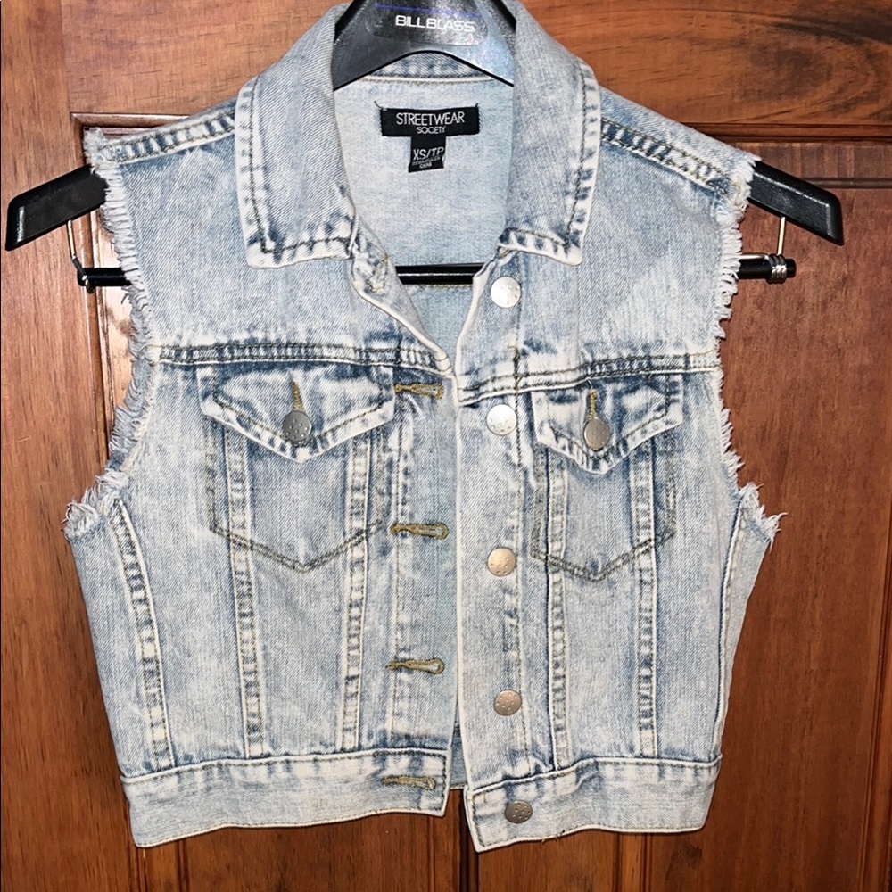 Streetwear Society Light Blue Denim Vest